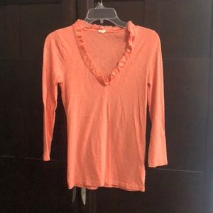 J.Crew quarter sleeve v neck Tee